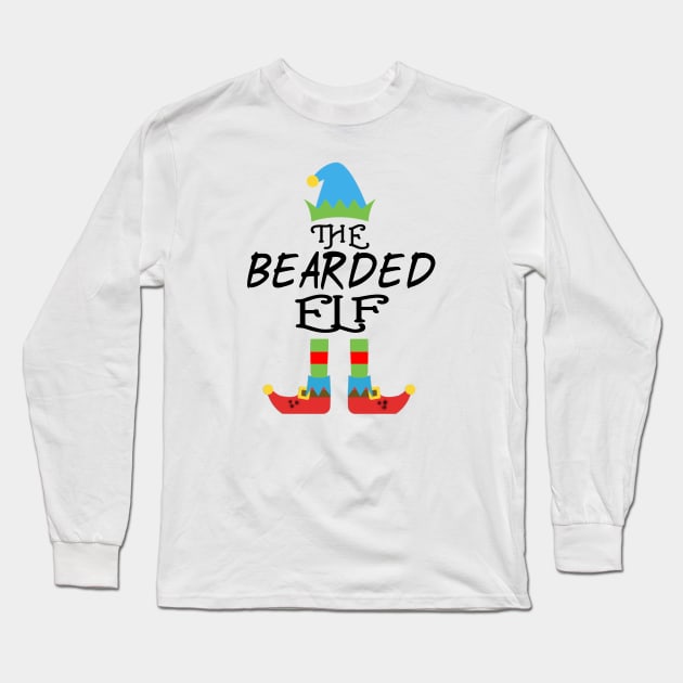 The Bearded Elf Matching Family Group Christmas Party SANTA Long Sleeve T-Shirt by CareTees